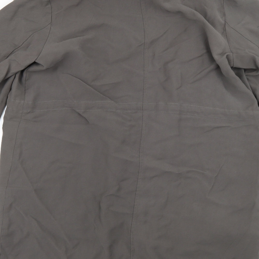 Womens UK Size 14 New Look Grey Overcoat