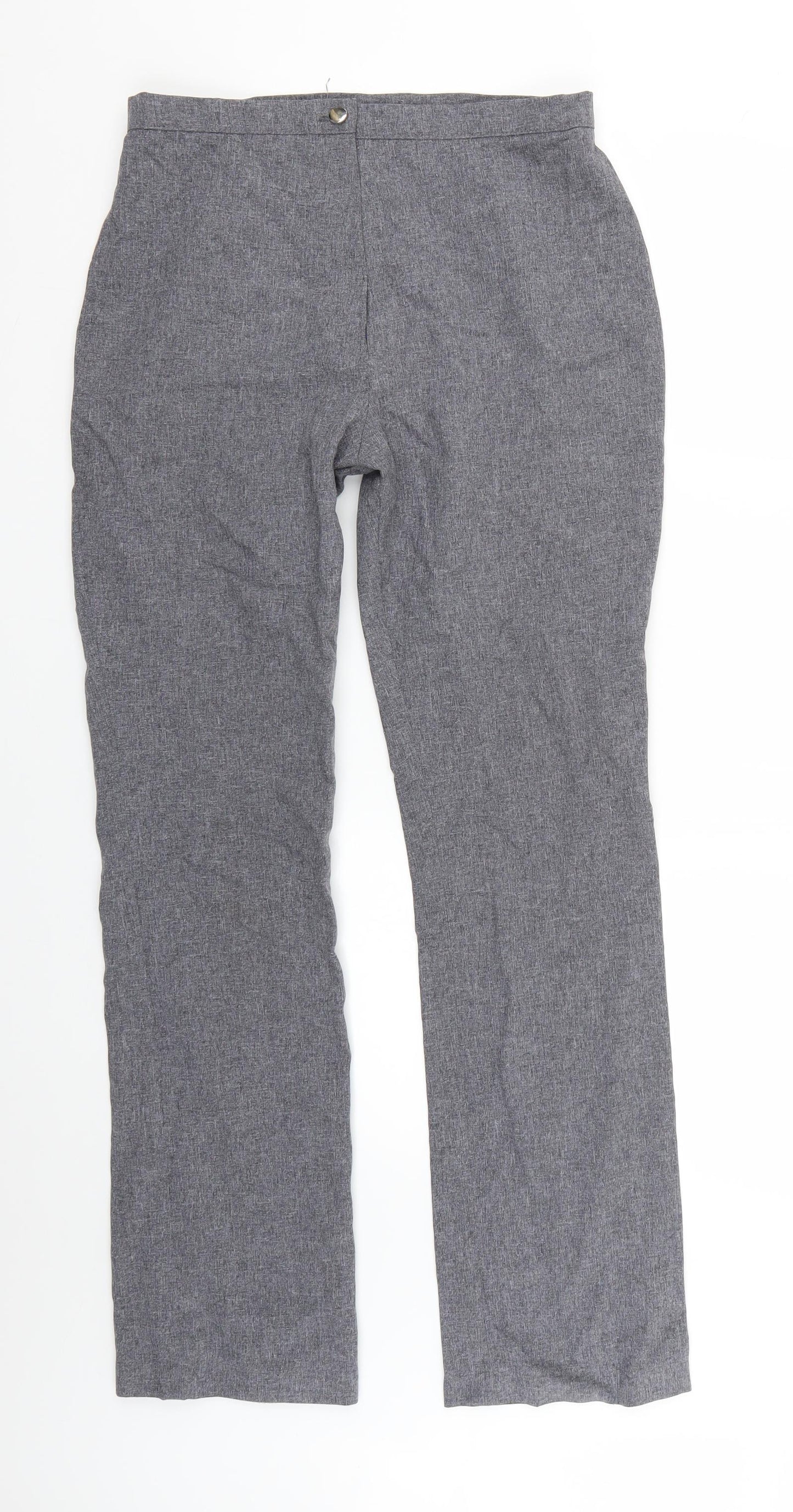 Womens UK Size 14 Preworn Regular Fit  Grey Trousers