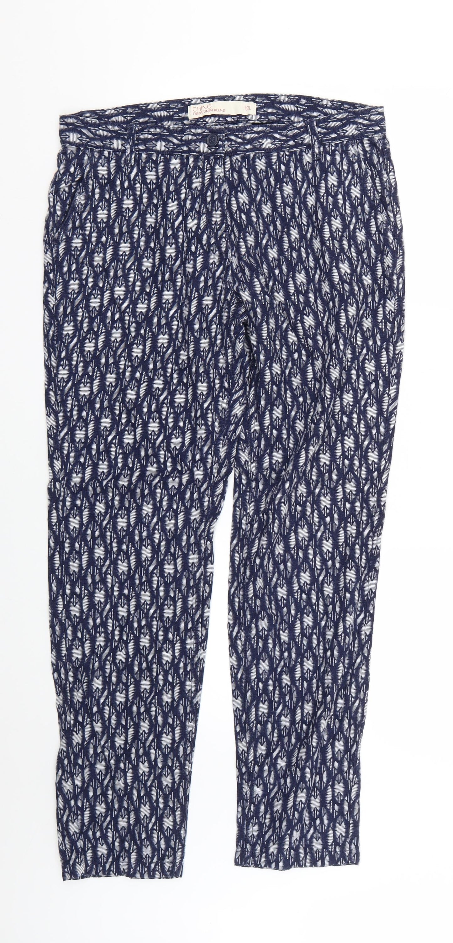 Womens UK Size 12 NEXT Regular Fit  Multicoloured Trousers