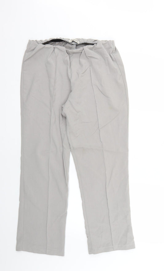 BASSINI Womens Grey   Trousers  Size 14 L23 in