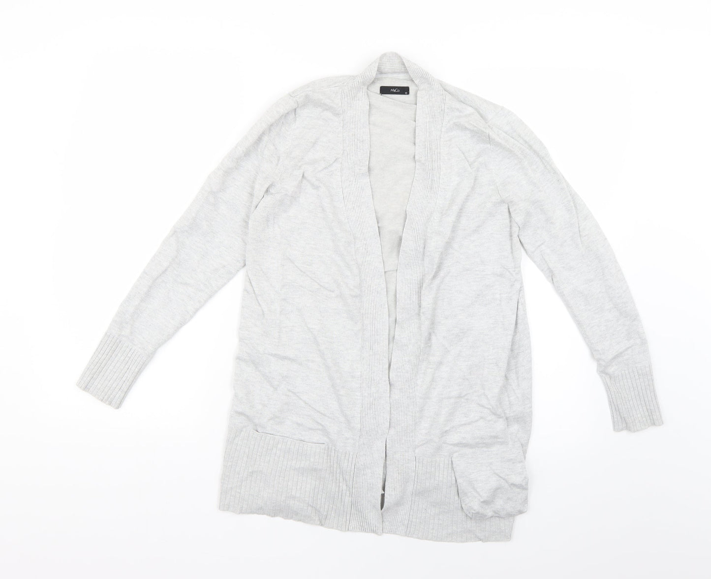 Womens UK Size 10 M&Co Grey Cardigan Jumper