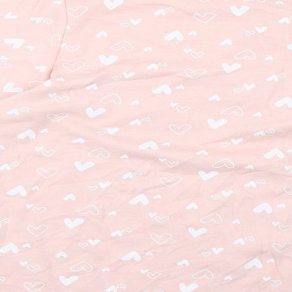 Preworn Womens Pink Geometric  Babydoll Pyjama Top Size L