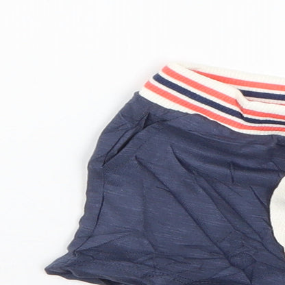 Marks and Spencer Baby Blue Striped  Cropped Trousers Size 0-3 Months