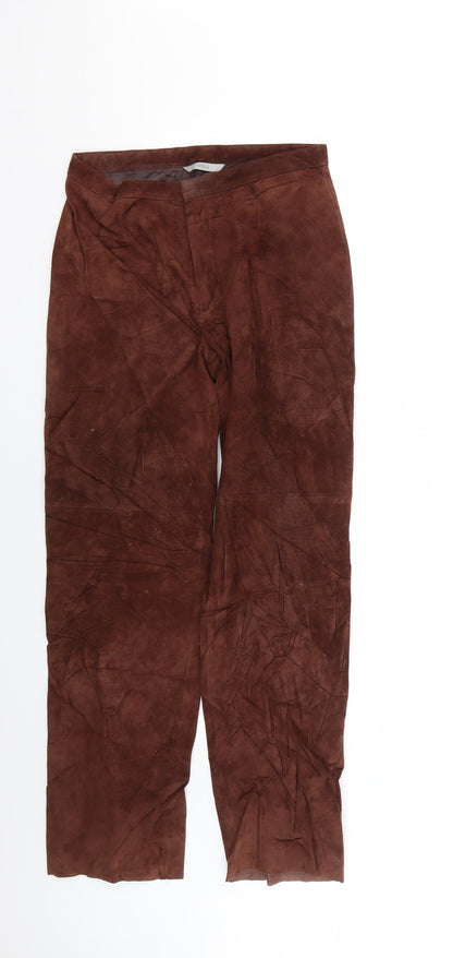 Womens UK Size 10 Marks and Spencer Regular Fit  Brown Trousers