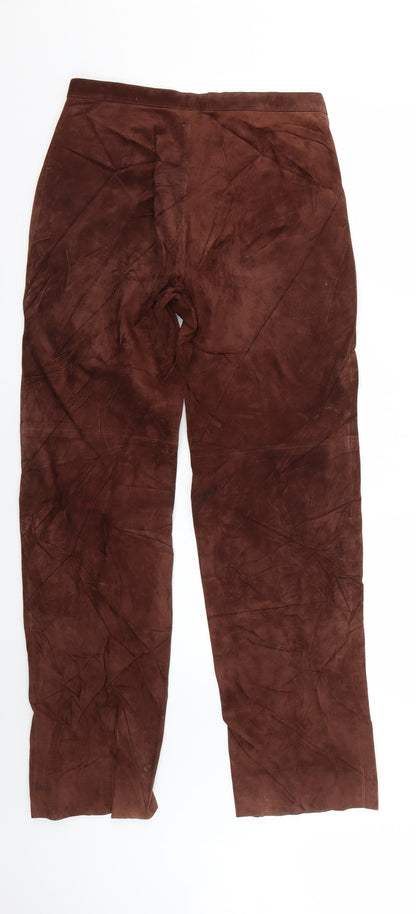 Womens UK Size 10 Marks and Spencer Regular Fit  Brown Trousers