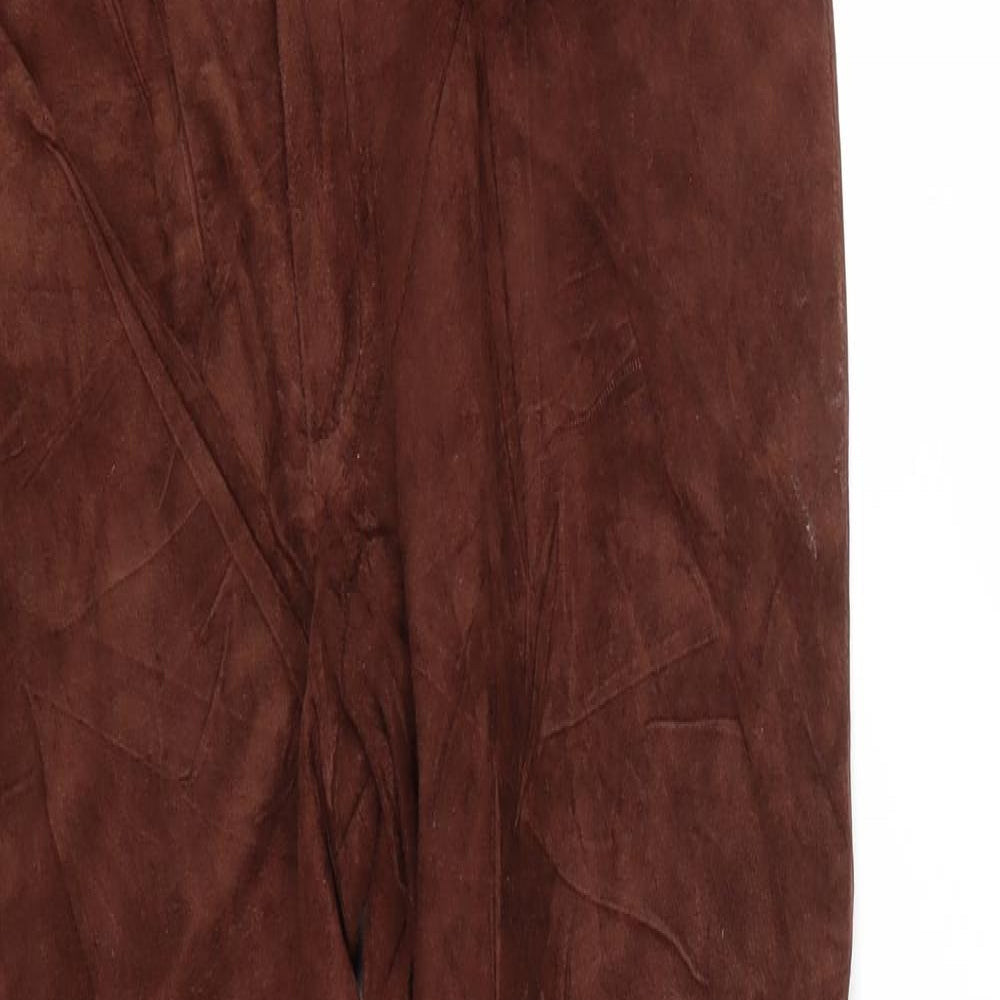 Womens UK Size 10 Marks and Spencer Regular Fit  Brown Trousers