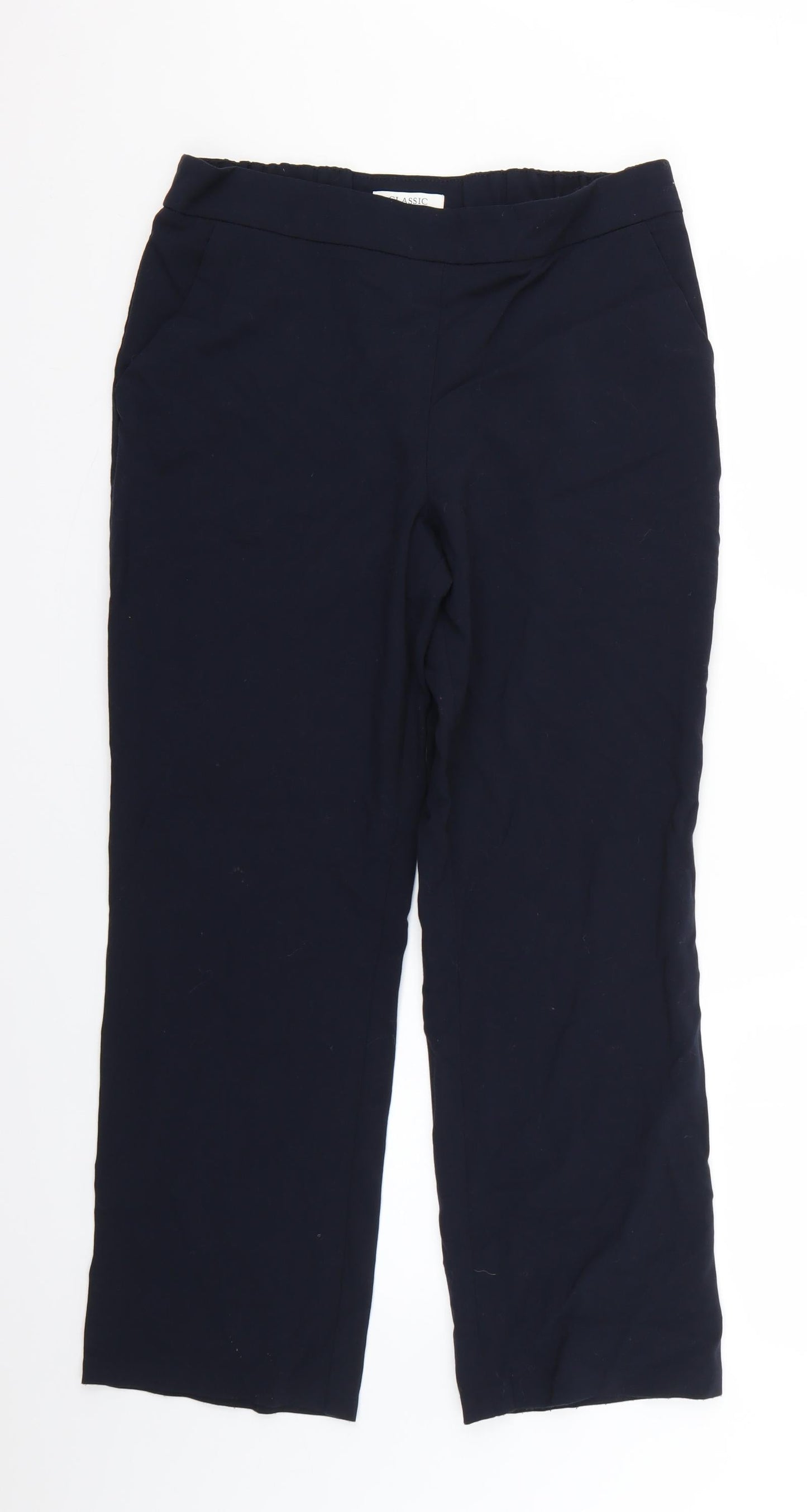 Womens UK Size 12 Marks and Spencer Regular Fit  Blue Trousers