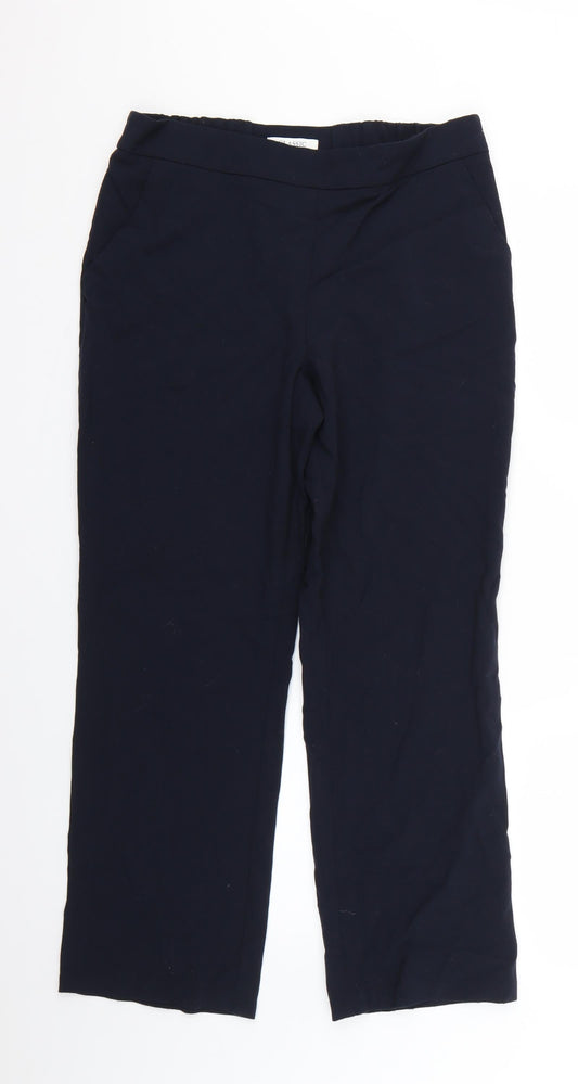 Womens UK Size 12 Marks and Spencer Regular Fit  Blue Trousers