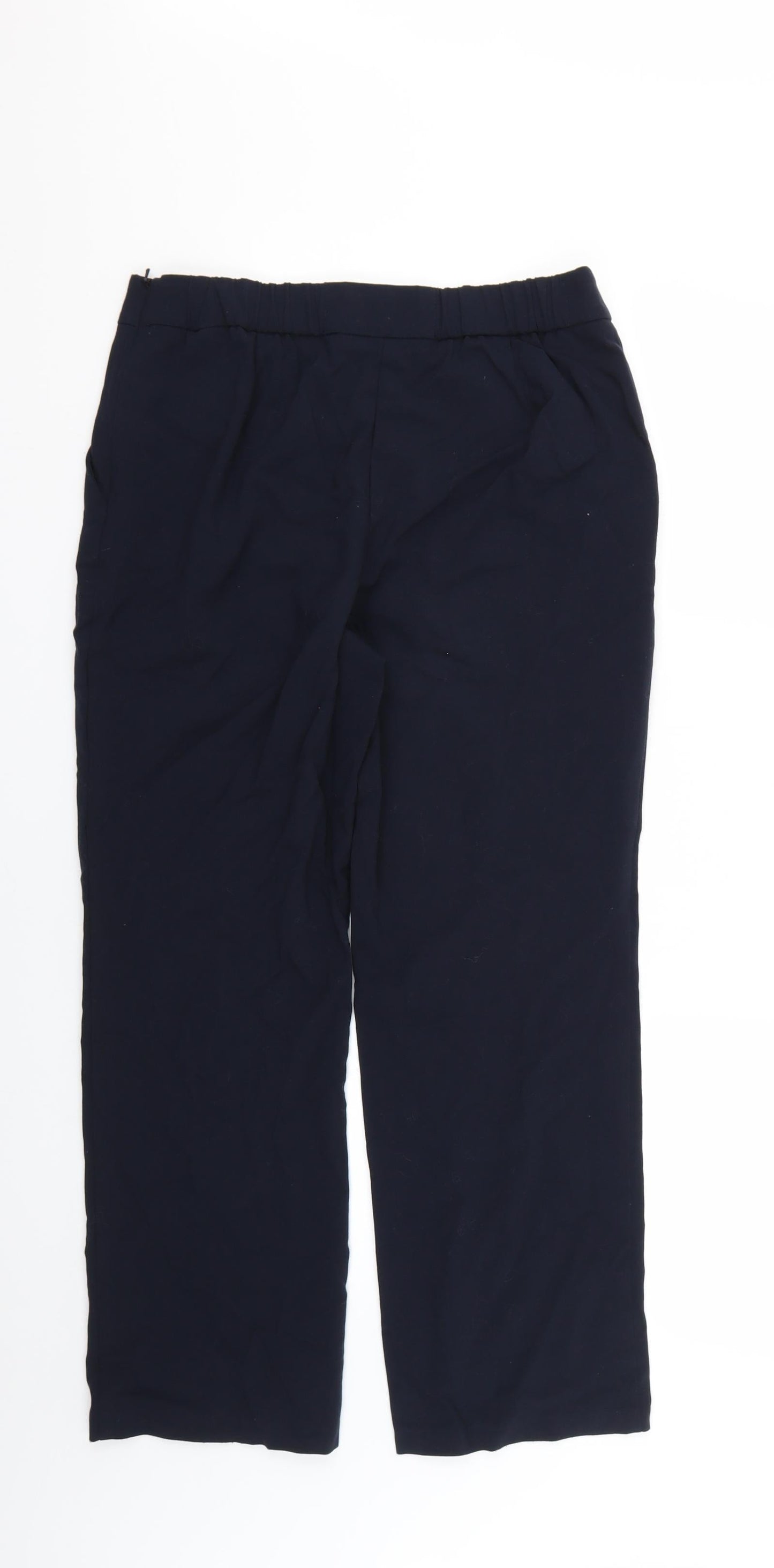 Womens UK Size 12 Marks and Spencer Regular Fit  Blue Trousers