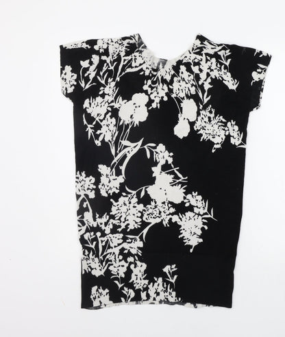 Armando Womens Black Floral  Pullover Jumper Size 14