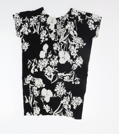 Armando Womens Black Floral  Pullover Jumper Size 14
