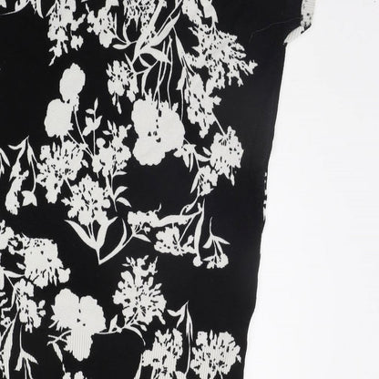 Armando Womens Black Floral  Pullover Jumper Size 14
