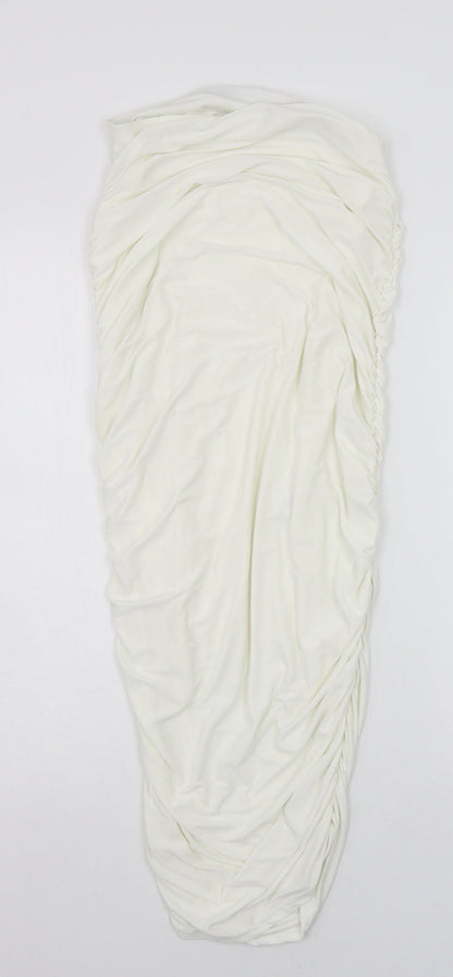 PRETTYLITTLETHING Womens White   A-Line  Size 10