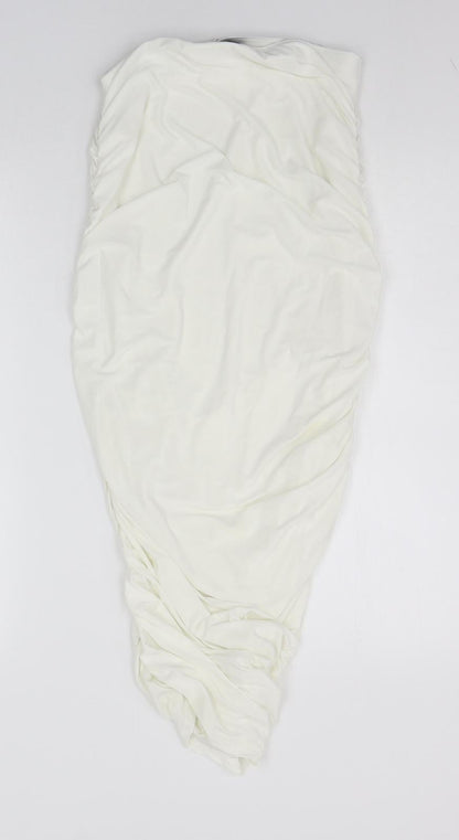 PRETTYLITTLETHING Womens White   A-Line  Size 10