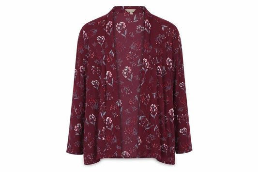 Womens UK Size 14 Anthology Purple Basic Button-Up
