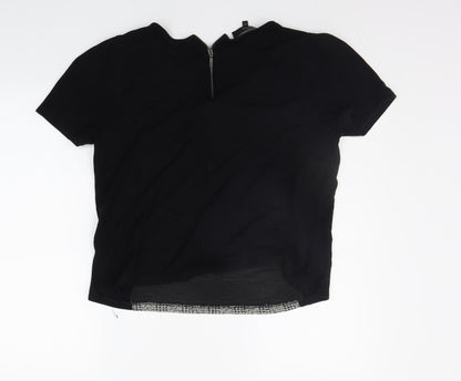 Womens UK Size 14 NEXT Black Basic T-Shirt