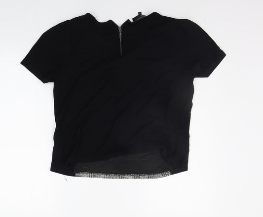 Womens UK Size 14 NEXT Black Basic T-Shirt