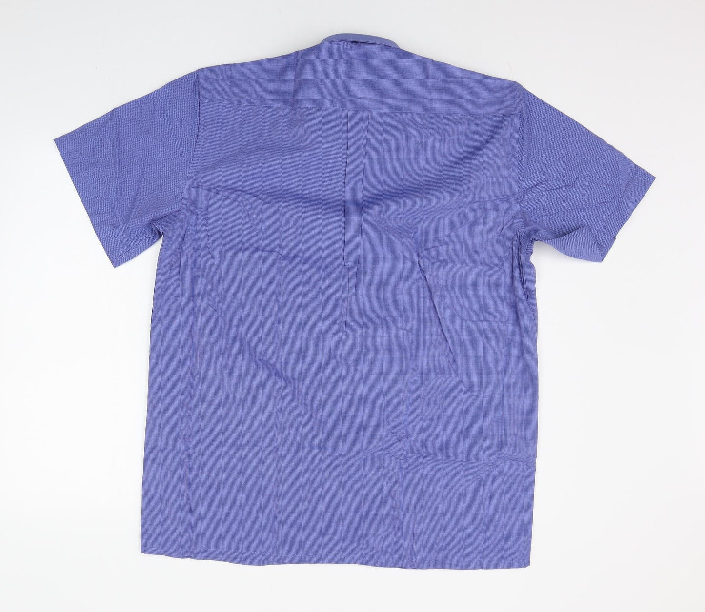 Mens UK Size M Portwest Blue  Button-Up Short Sleeve Casual Shirt