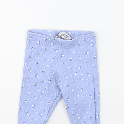 Primark Baby Blue Geometric  Jogger Trousers Size 6-9 Months