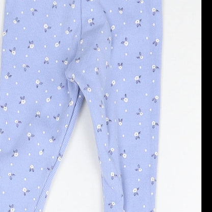 Primark Baby Blue Geometric  Jogger Trousers Size 6-9 Months