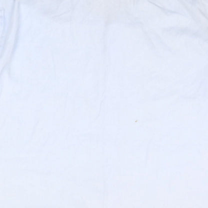 Mens UK Size 17.5 Matalan Blue  Button-Up Long Sleeve Casual Shirt