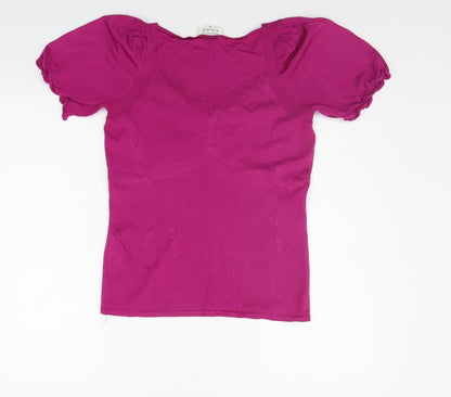 Womens UK Size 10 Kaliko Orange Pullover Jumper