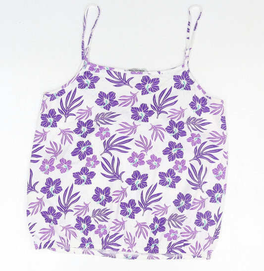 Womens UK Size 12 Debenhams Purple Basic Tank