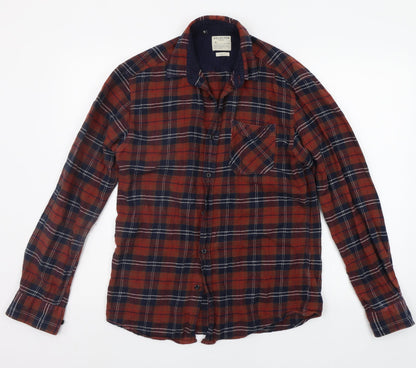 Womens UK Size 8 Select Orange Basic Button-Up