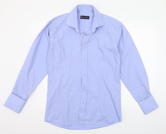 Mens UK Size L nico dolce Blue  Button-Up Long Sleeve Casual Shirt