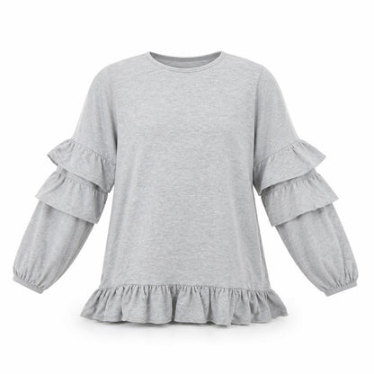 love pink lilly Girls Grey   Basic Blouse Size 13 Years