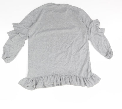 love pink lilly Girls Grey   Basic Blouse Size 13 Years