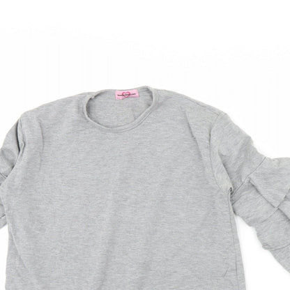 love pink lilly Girls Grey   Basic Blouse Size 13 Years