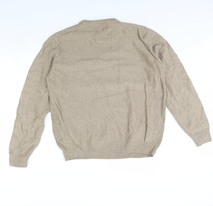 boston crew Mens Beige   Pullover Jumper Size L