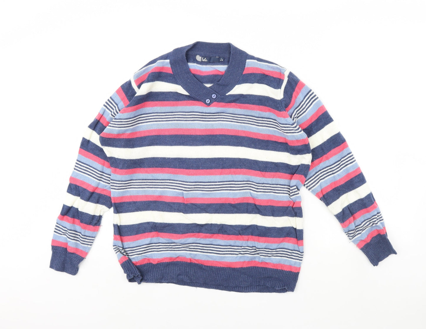 Womens UK Size L Isle Blue Pullover Jumper