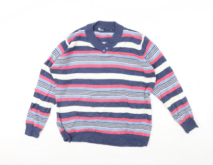 Womens UK Size L Isle Blue Pullover Jumper