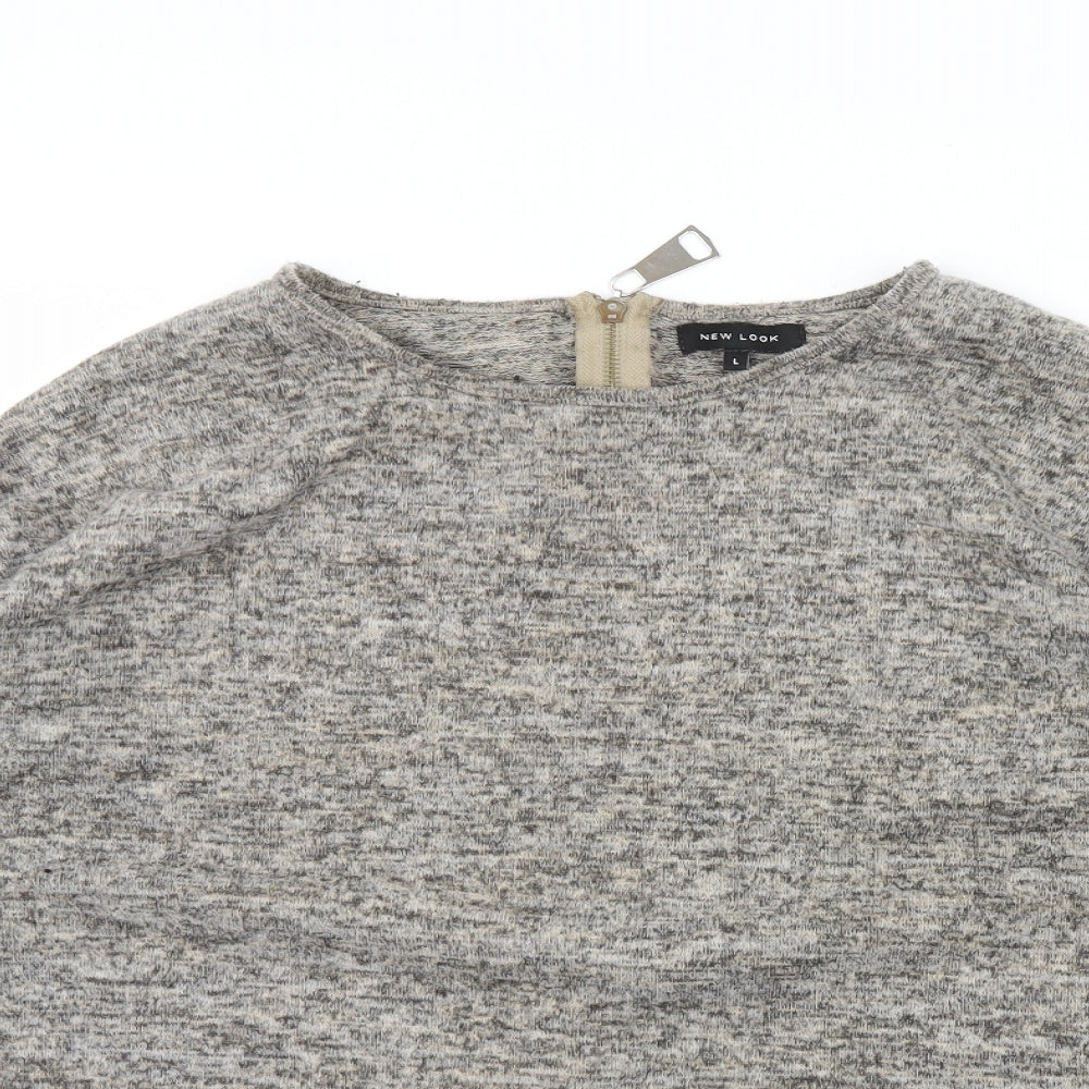 Womens UK Size L New Look Beige Pullover Jumper