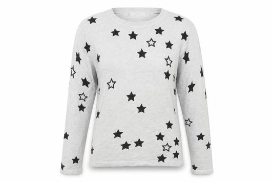 Marks & Spencer Womens Grey   Pullover Jumper Size 12  - star detail