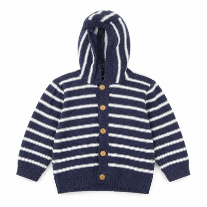 Nutmeg Baby Blue Striped  Jacket  Size 12 Months
