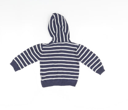 Nutmeg Baby Blue Striped  Jacket  Size 12 Months