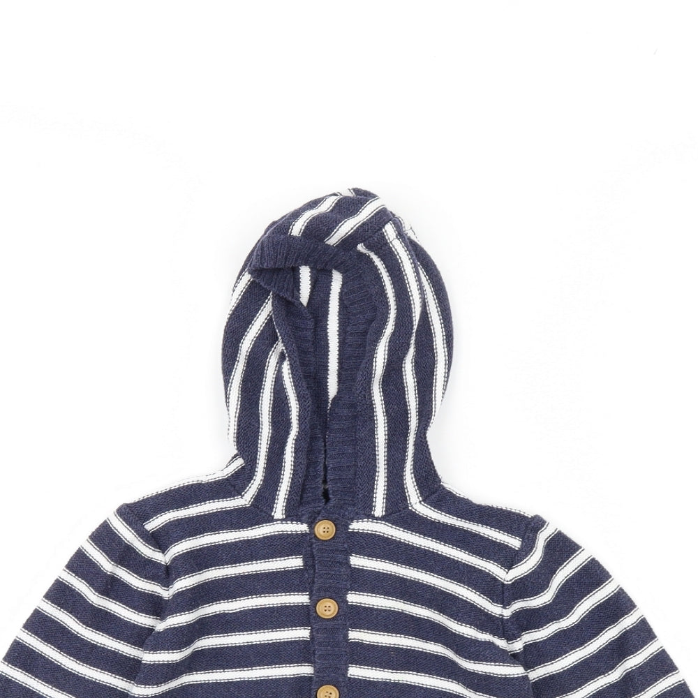 Nutmeg Baby Blue Striped  Jacket  Size 12 Months