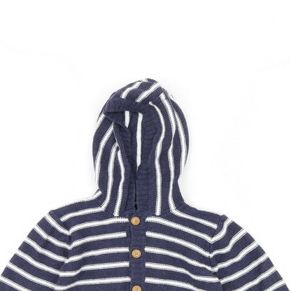 Nutmeg Baby Blue Striped  Jacket  Size 12 Months