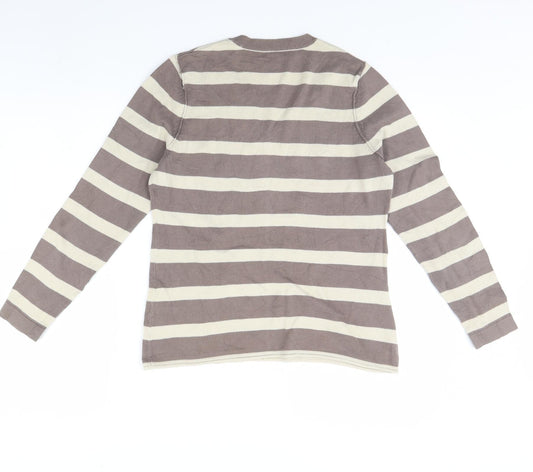 Debenhams Womens Brown Striped  Pullover Jumper Size 14