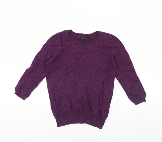 Womens UK Size 6 New Look Purple Pullover Jumper