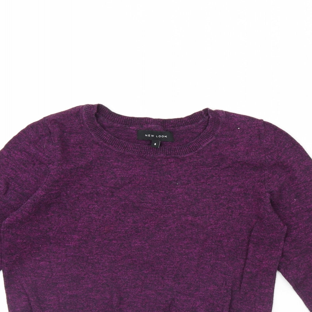 Womens UK Size 6 New Look Purple Pullover Jumper