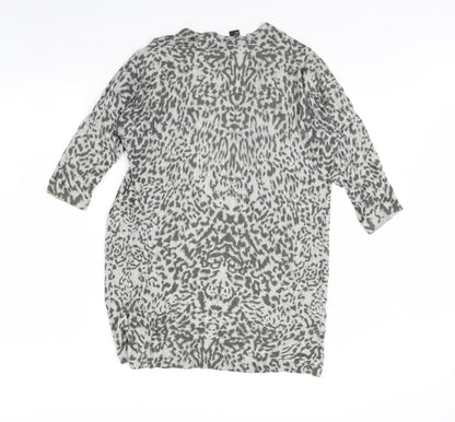 Womens UK Size XS h7m Grey Cardigan Jumper