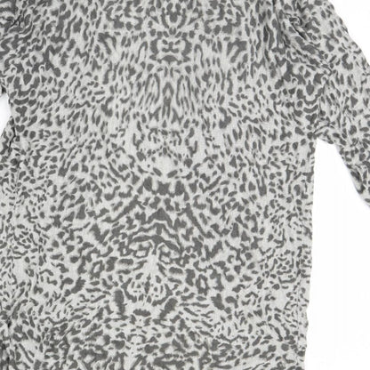 Womens UK Size XS h7m Grey Cardigan Jumper