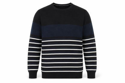 Cedarwood State Mens Black Striped Pullover Jumper Size M