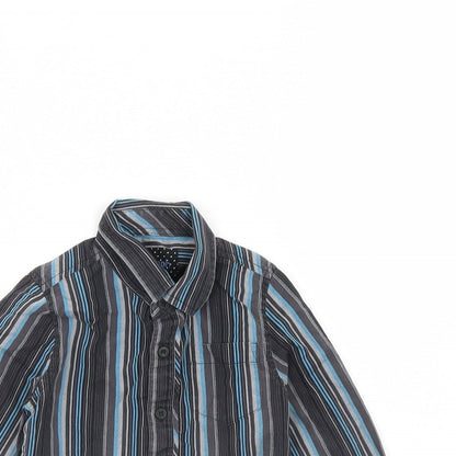 M&S Boys Grey Striped  Basic Button-Up Size 18-24 Months