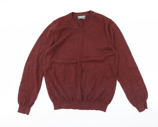 m&s Mens Red   Pullover Jumper Size M