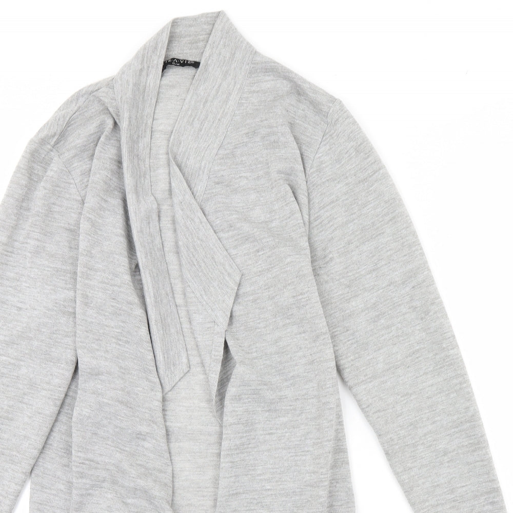 Womens UK Size 12 Viz A Viz Grey Cardigan Jumper